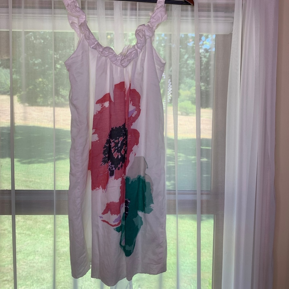 Designer White/Floral Mini Dress